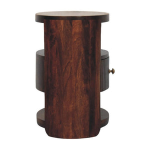 Bordeaux Bedside Table | Solid Mango Wood | Chestnut Finish | Compact Bedroom Storage