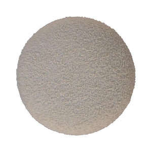 Bouclé Cream Round Footstool | Textured Upholstery | Compact Accent Stool