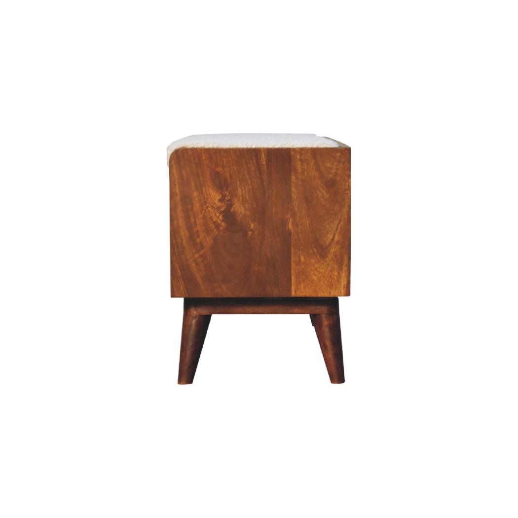 Bouclé Nordic Storage Bench | Cream | Nordic-Inspired Design