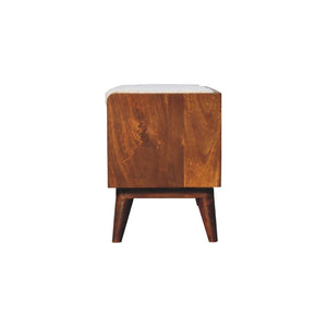 Bouclé Nordic Storage Bench | Cream | Nordic-Inspired Design