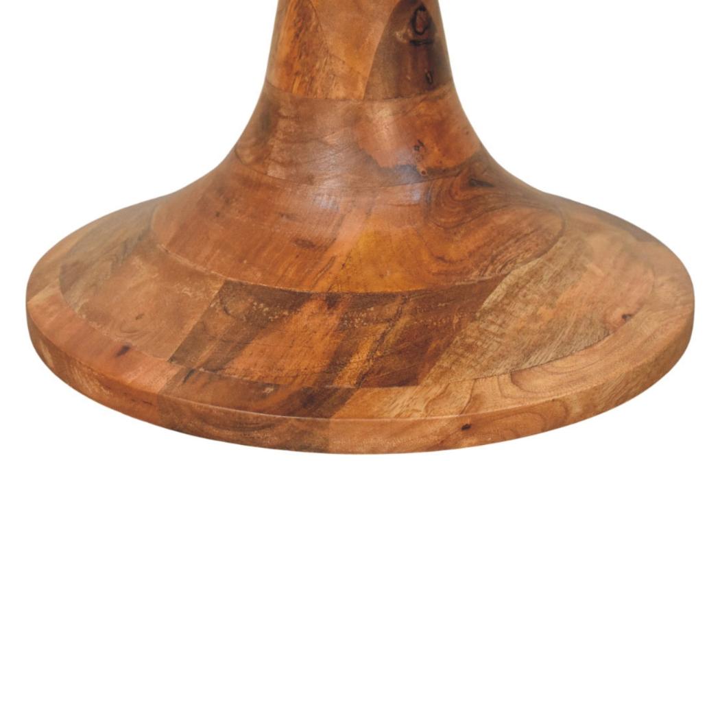 Boucle Teak Accent Stool | Soft Texture | Natural Timber Accent Seating