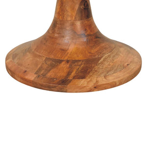 Boucle Teak Accent Stool | Soft Texture | Natural Timber Accent Seating