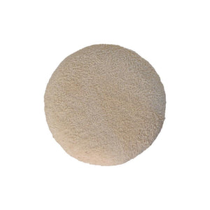 Boucle Teak Accent Stool | Soft Texture | Natural Timber Accent Seating
