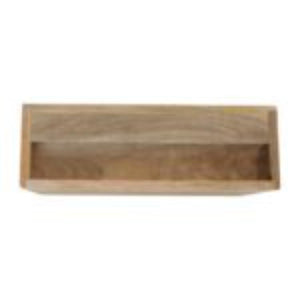 Brass Inlay Wall-Mounted Bedside Table | Solid Mango Wood | Compact Storage