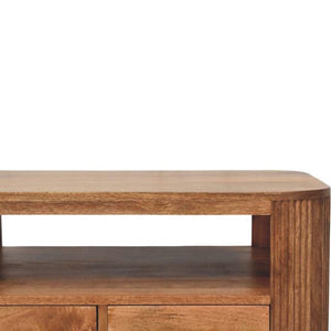 Briarwood Fluted Coffee Table | Textured Timber Living Room Table