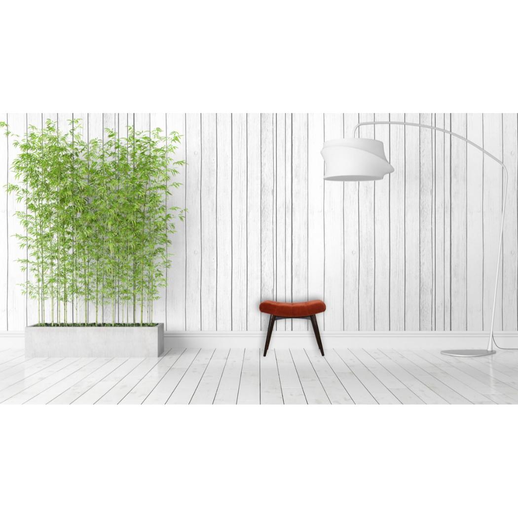 Brick Cotton Velvet Curved Bench | Upholstered Accent Seat | Bedroom & Hallway