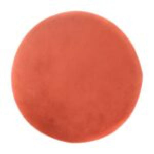 Brick Red Upholstered Footstool | Gold Metal Base | Compact Accent Seating