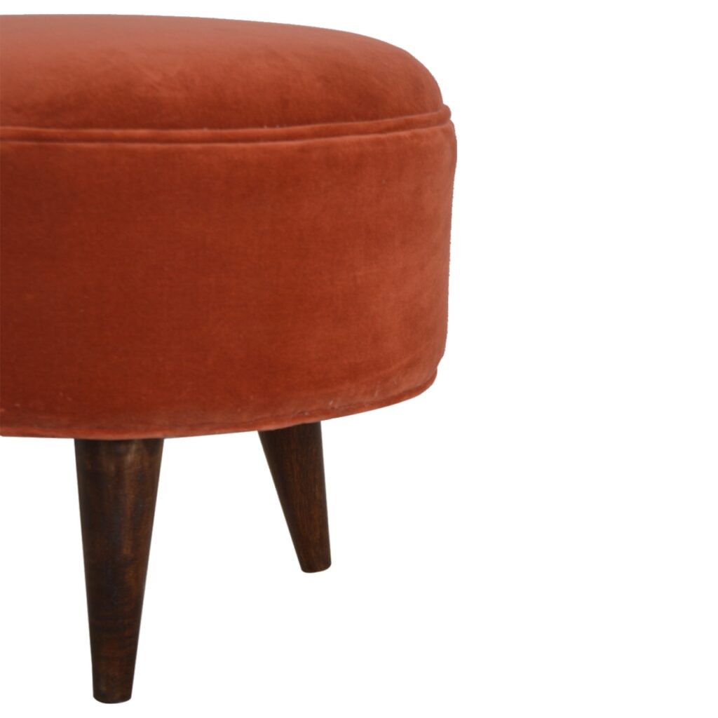 Brick Velvet Nordic Style Footstool | Distinctive Detail | Versatile Home Furniture