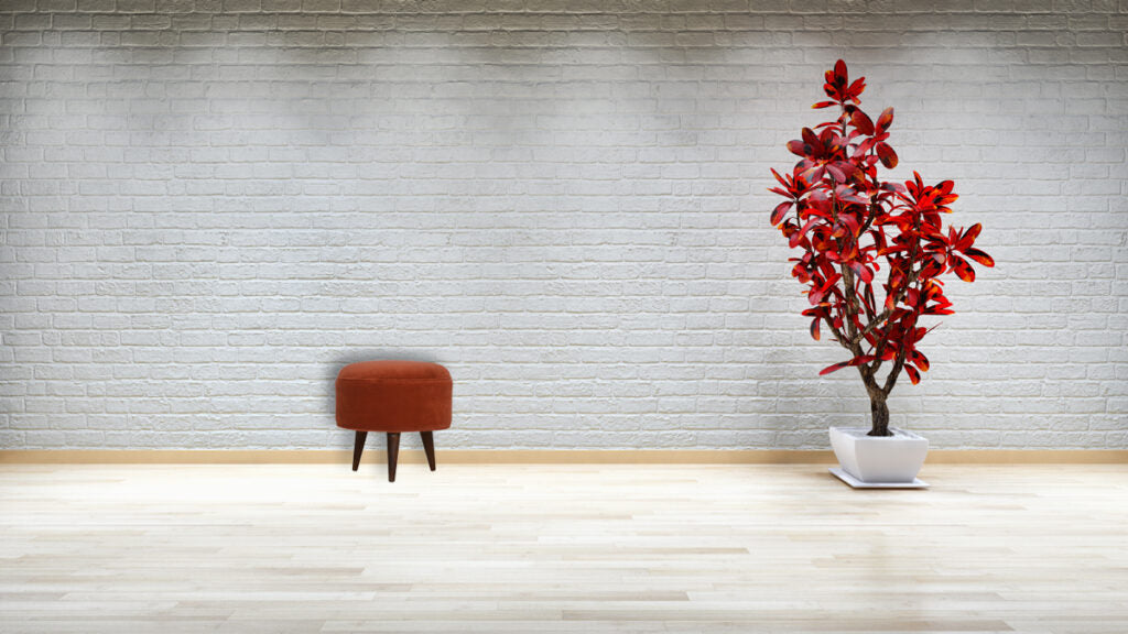 Brick Velvet Nordic Style Footstool | Distinctive Detail | Versatile Home Furniture