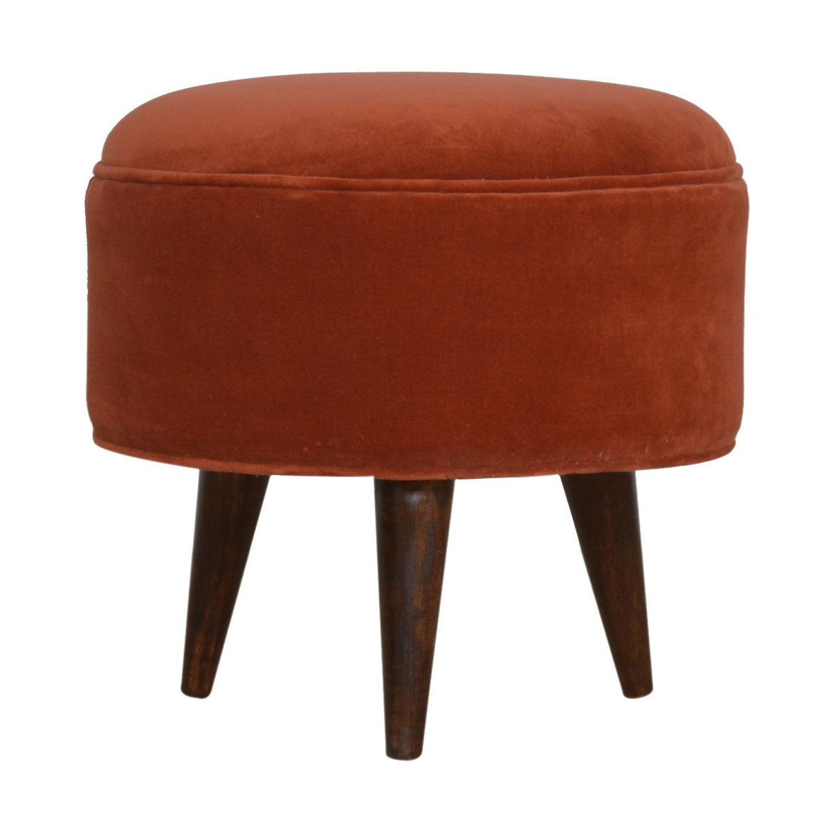Brick Velvet Nordic Style Footstool | Distinctive Detail | Versatile Home Furniture