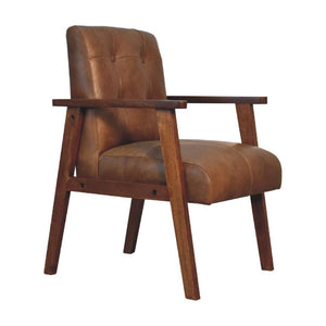 Brown Buffalo Leather Chair | Artisan-Crafted Design