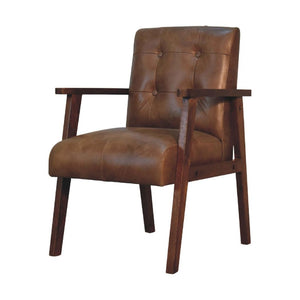 Brown Buffalo Leather Chair | Artisan-Crafted Design