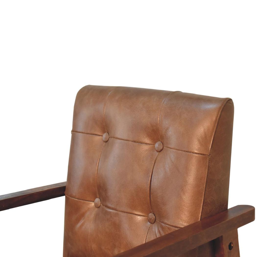 Brown Buffalo Leather Chair | Artisan-Crafted Design