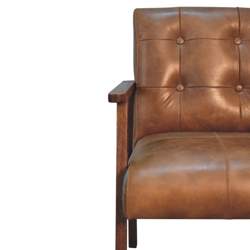 Brown Buffalo Leather Chair | Artisan-Crafted Design