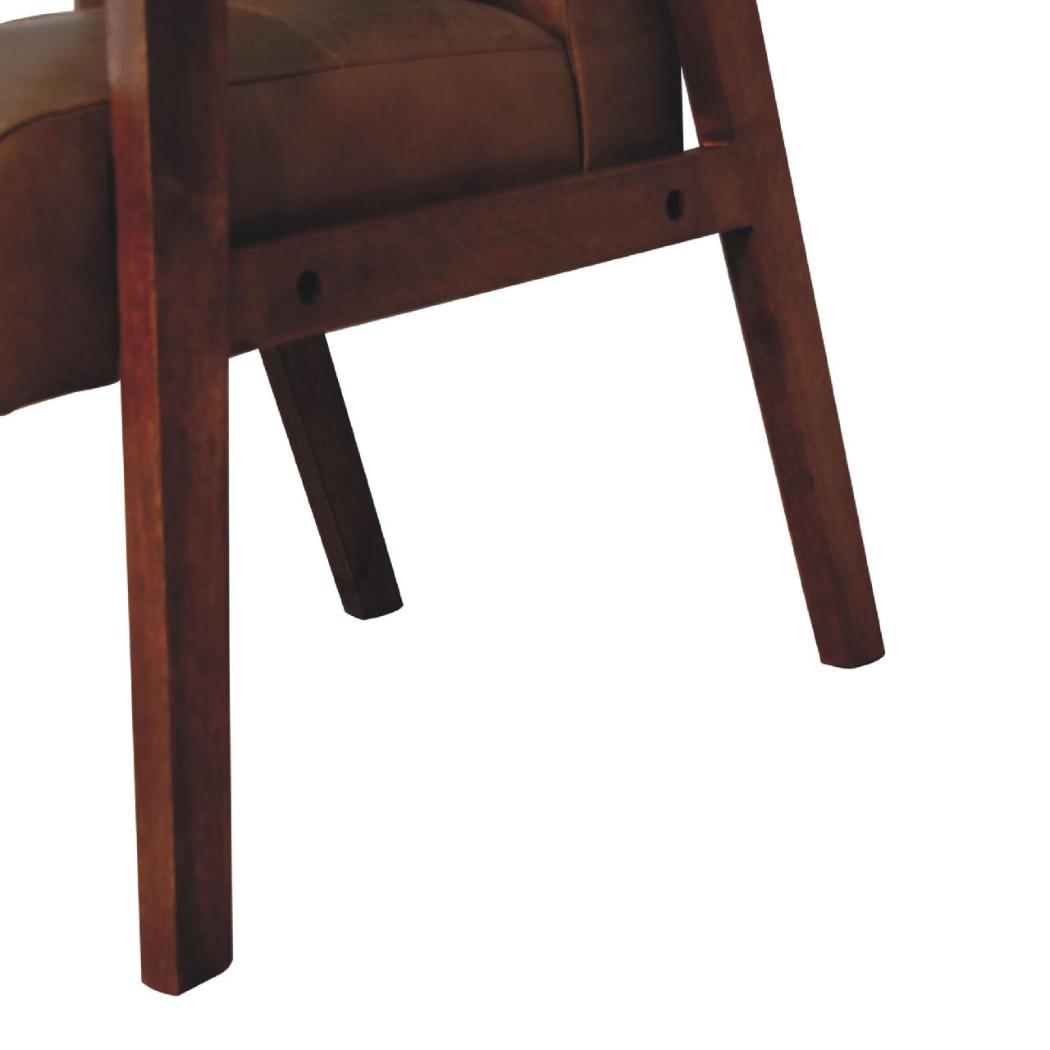 Brown Buffalo Leather Chair | Artisan-Crafted Design
