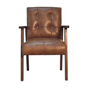 Brown Buffalo Leather Chair | Artisan-Crafted Design