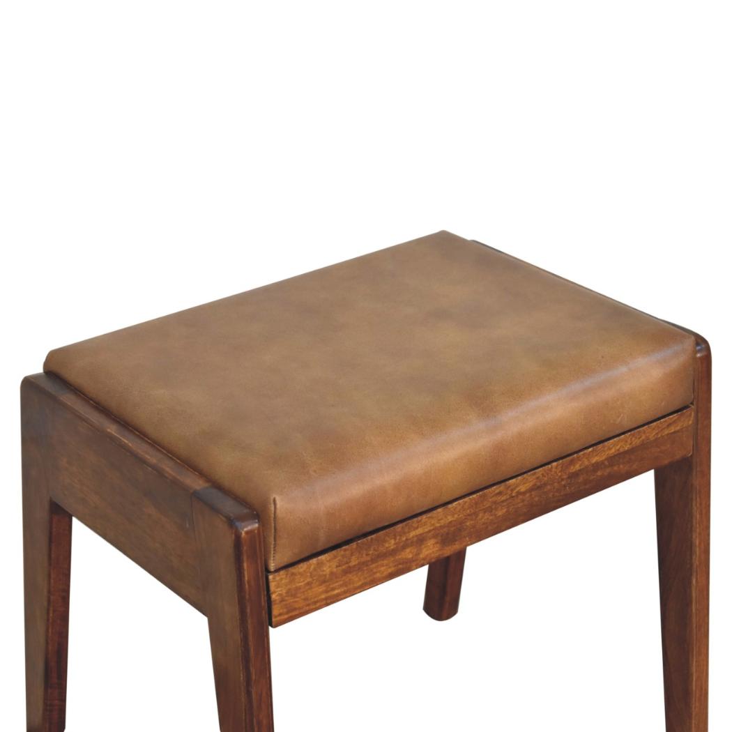 Buffalo Hallway Footstool | Compact Entryway Accent