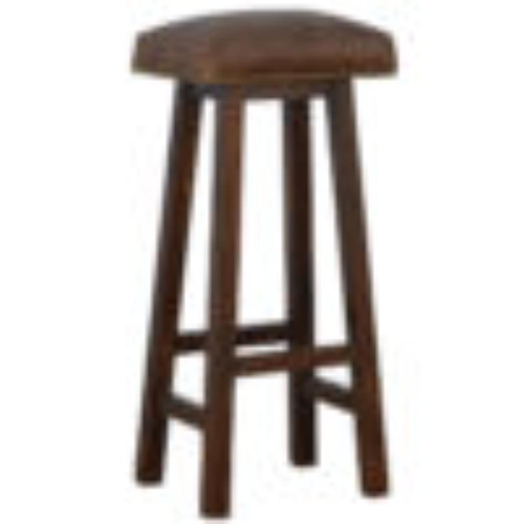 Buffalo Leather Bar Stool | Brass Detail | Statement Kitchen Seating