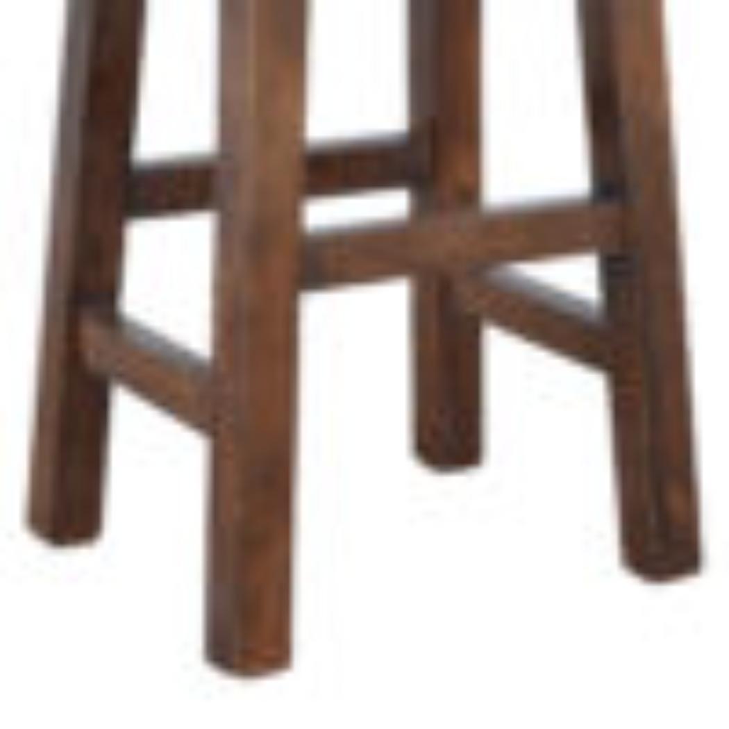 Buffalo Leather Bar Stool | Brass Detail | Statement Kitchen Seating