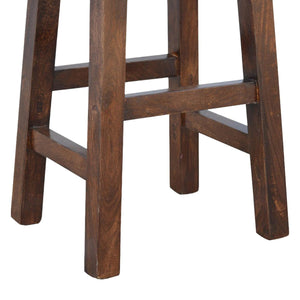 Buffalo Leather Bar Stool | Brass Detail | Statement Kitchen Seating