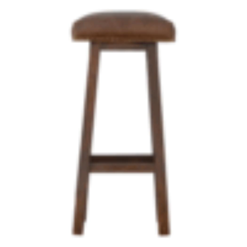 Buffalo Leather Bar Stool | Brass Detail | Statement Kitchen Seating