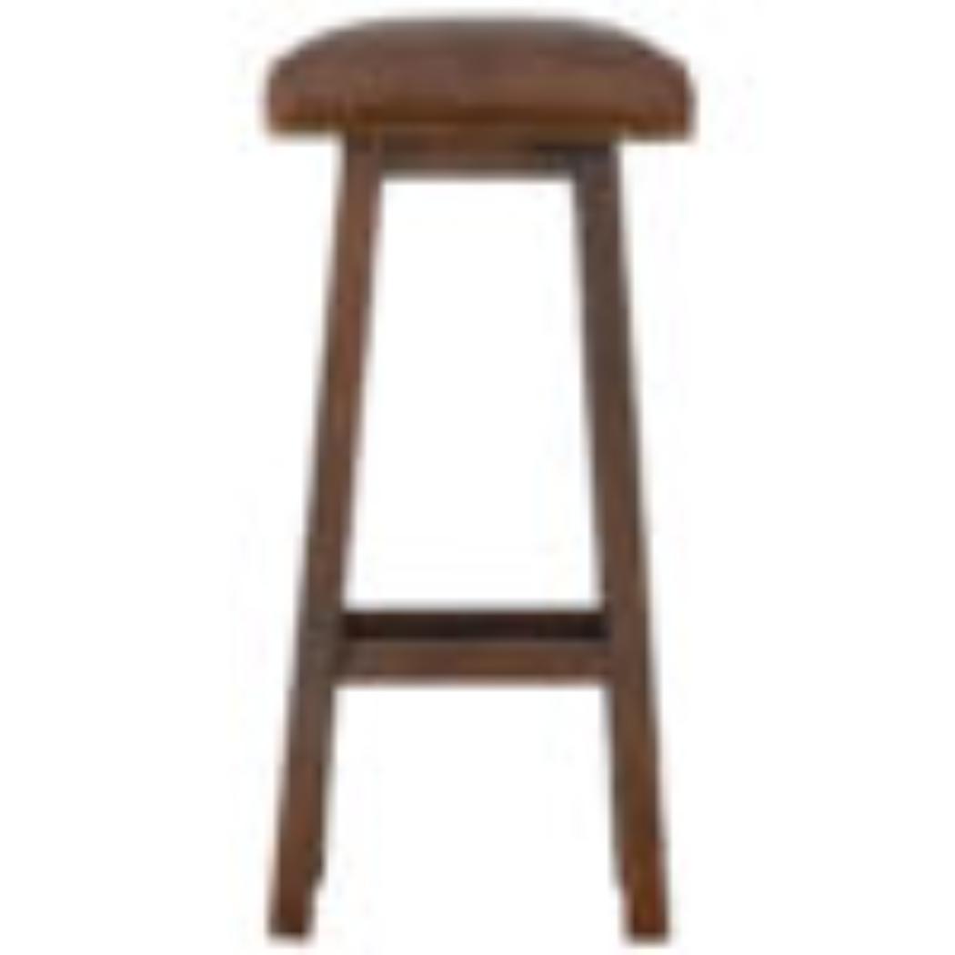Buffalo Leather Bar Stool | Brass Detail | Statement Kitchen Seating
