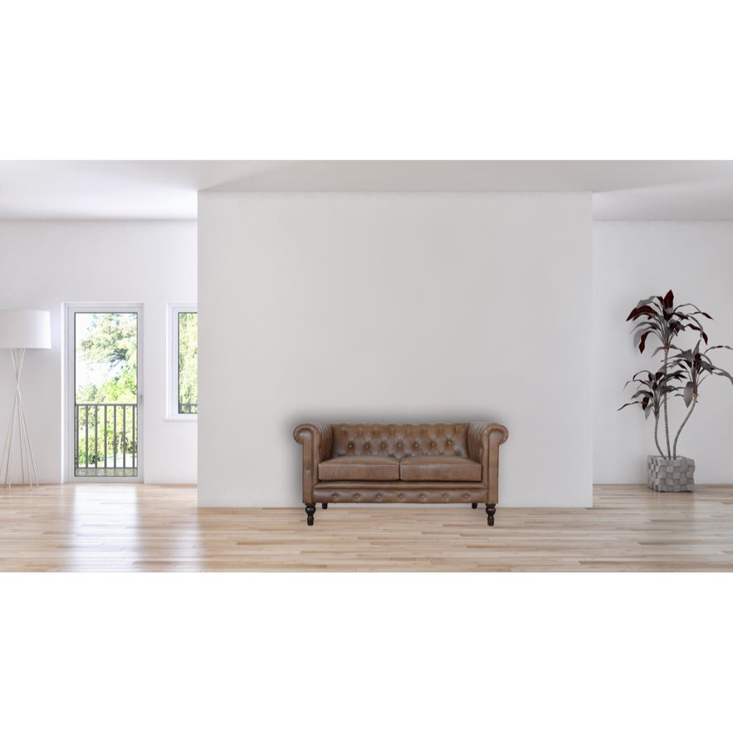 Buffalo Leather Chesterfield Chair | Solid Leather | Deep Button Upholstery | Classic Seating