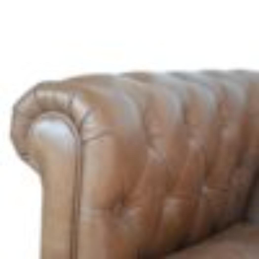 Buffalo Leather Chesterfield Chair | Solid Leather | Deep Button Upholstery | Classic Seating