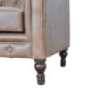Buffalo Leather Chesterfield Chair | Solid Leather | Deep Button Upholstery | Classic Seating