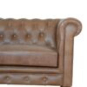 Buffalo Leather Chesterfield Chair | Solid Leather | Deep Button Upholstery | Classic Seating