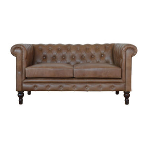 Buffalo Leather Chesterfield Chair | Solid Leather | Deep Button Upholstery | Classic Seating