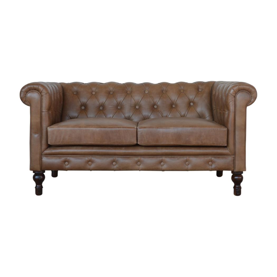 Buffalo Leather Chesterfield Chair | Solid Leather | Deep Button Upholstery | Classic Seating