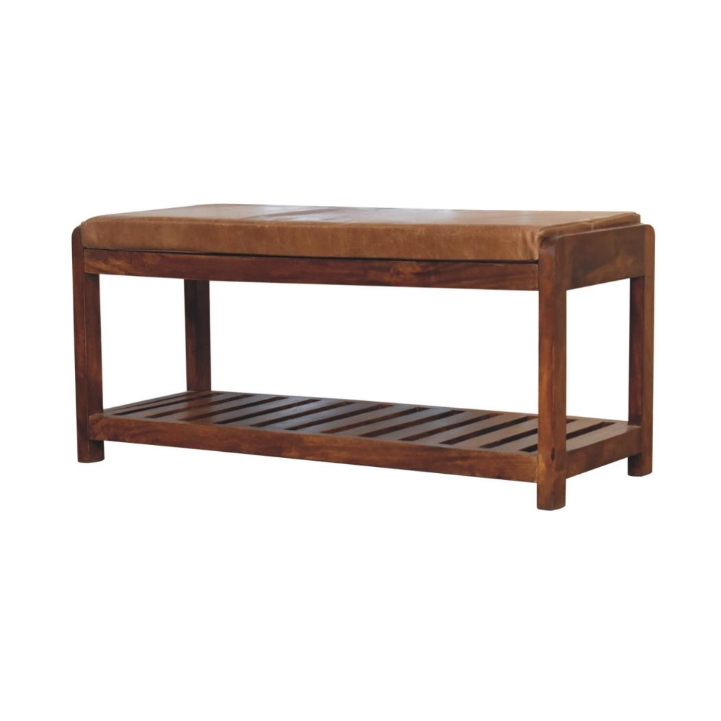 Buffalo Slatted Hallway Bench | Entryway Seating
