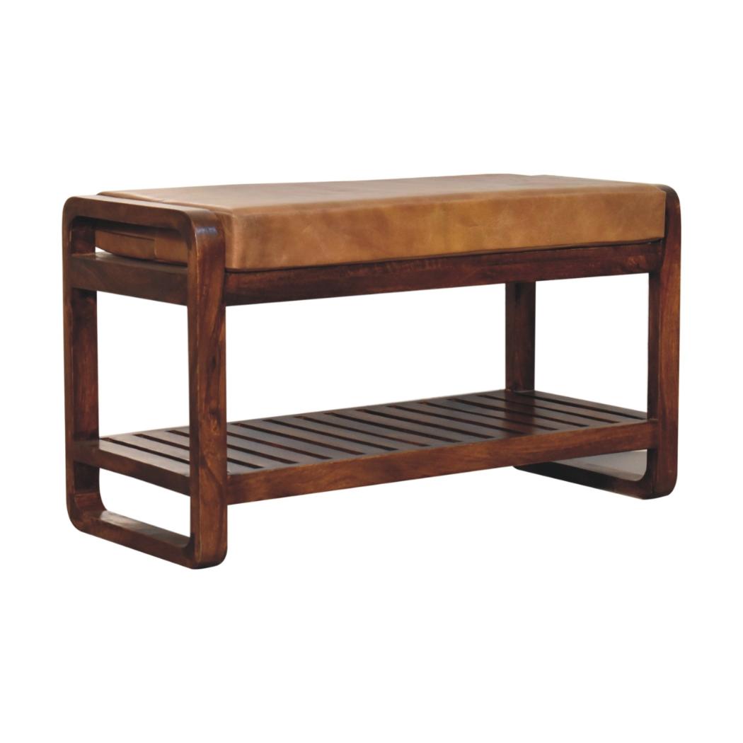 Buffalo Slatted Hallway Bench | Entryway Seating