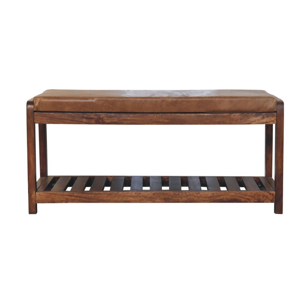 Buffalo Slatted Hallway Bench | Entryway Seating