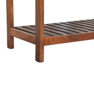 Buffalo Slatted Square Bench | Structured Accent Seating | Textured Design
