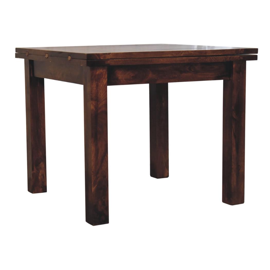 Butterfly Dining Table | Solid Mango Wood | California Walnut Finish | Extendable