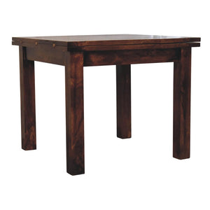 Butterfly Dining Table | Solid Mango Wood | California Walnut Finish | Extendable