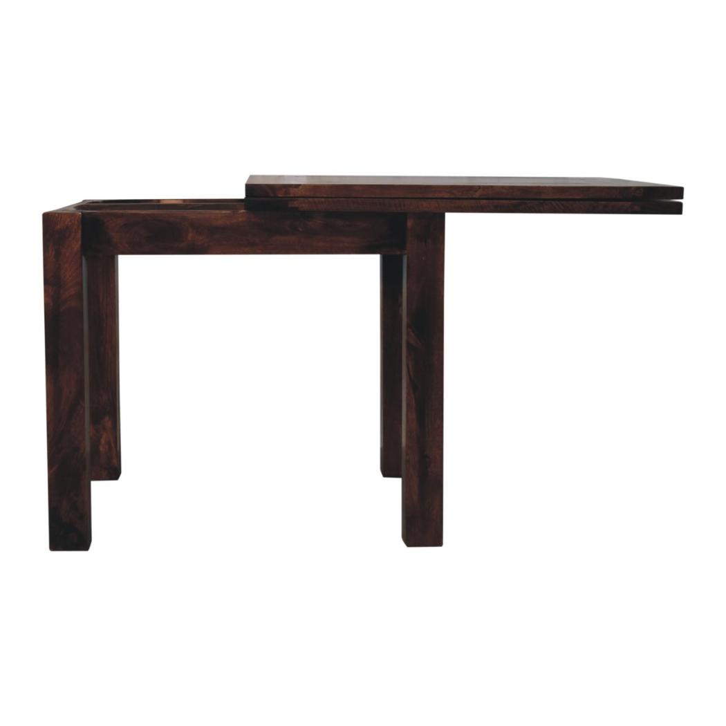 Butterfly Dining Table | Solid Mango Wood | California Walnut Finish | Extendable