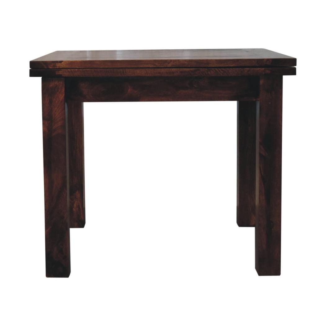 Butterfly Dining Table | Solid Mango Wood | California Walnut Finish | Extendable