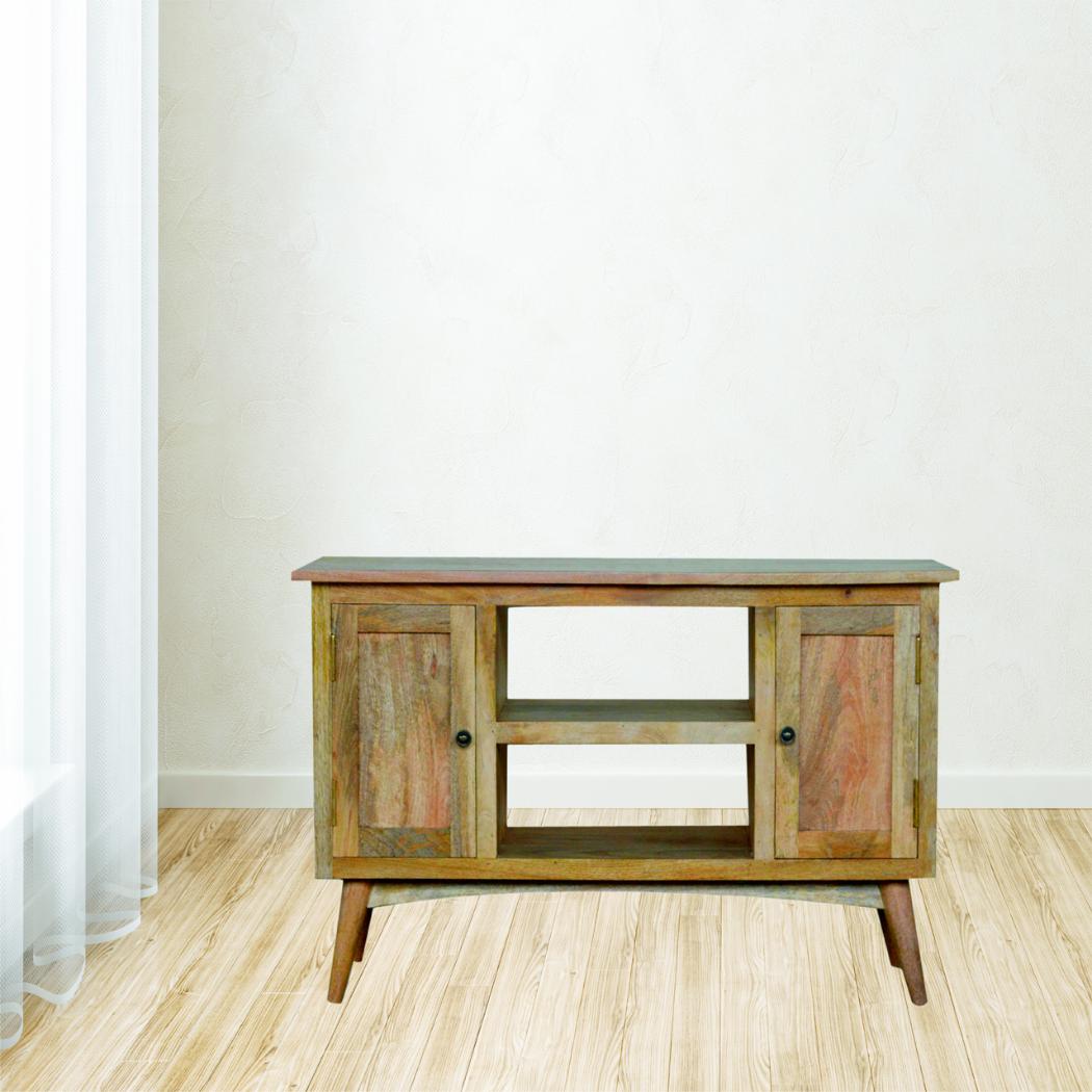 Cabin Media Unit | 2 Cabinets & 2 Drawers | TV Entertainment Storage