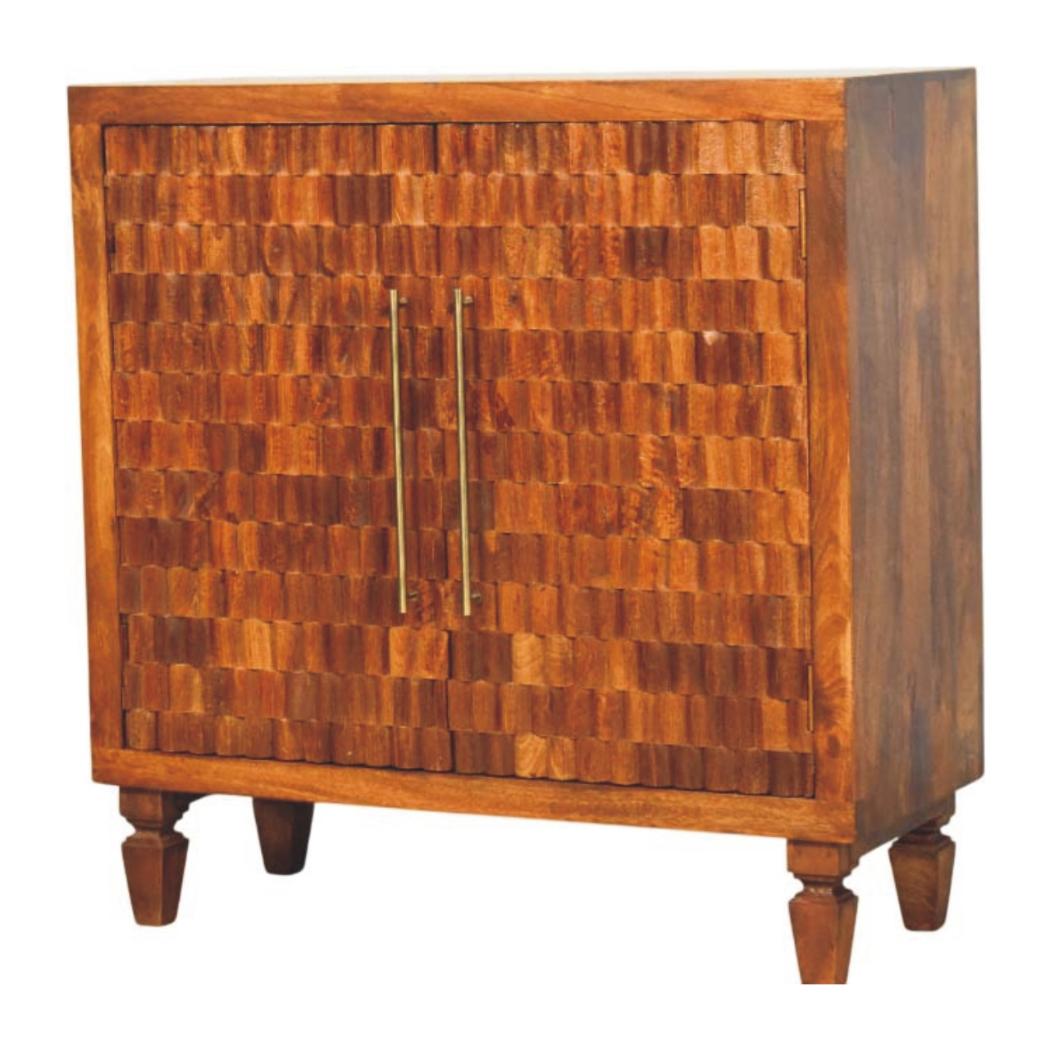 Cadiz Carved Cabinet | Artisan-Inspired Storage Cupboard