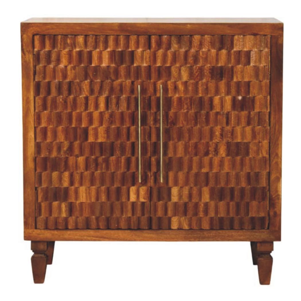 Cadiz Carved Cabinet | Artisan-Inspired Storage Cupboard