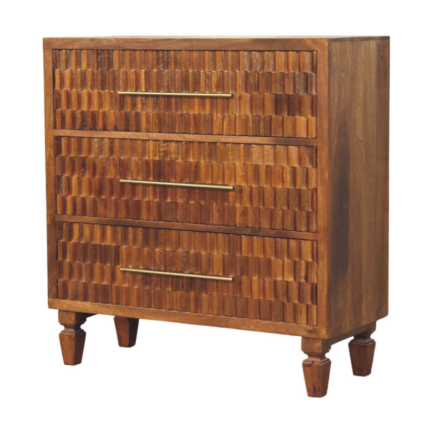 Cadiz Carved Chest | Handcrafted Timber Storage Chest