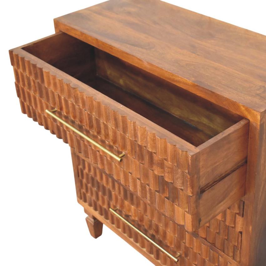 Cadiz Carved Chest | Handcrafted Timber Storage Chest