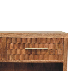 Cadiz Carved Entryway Shoe Cabinet | Carved Detailing | Hallway Storage