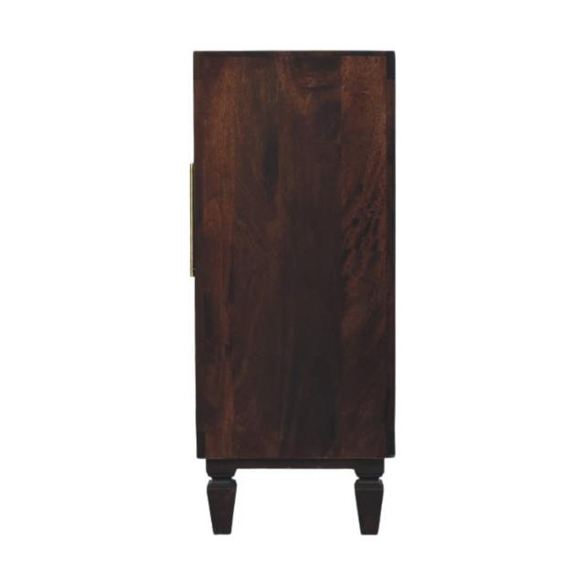 Cadiz Carved Panel Cabinet | Artisan-Style Timber Storage | Decorative Accent Cupboard