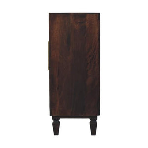 Cadiz Carved Panel Cabinet | Artisan-Style Timber Storage | Decorative Accent Cupboard