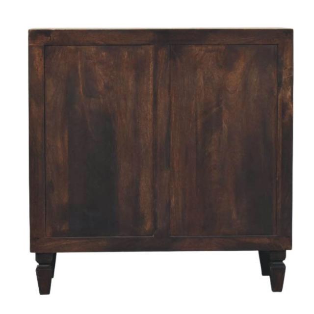 Cadiz Carved Panel Cabinet | Artisan-Style Timber Storage | Decorative Accent Cupboard