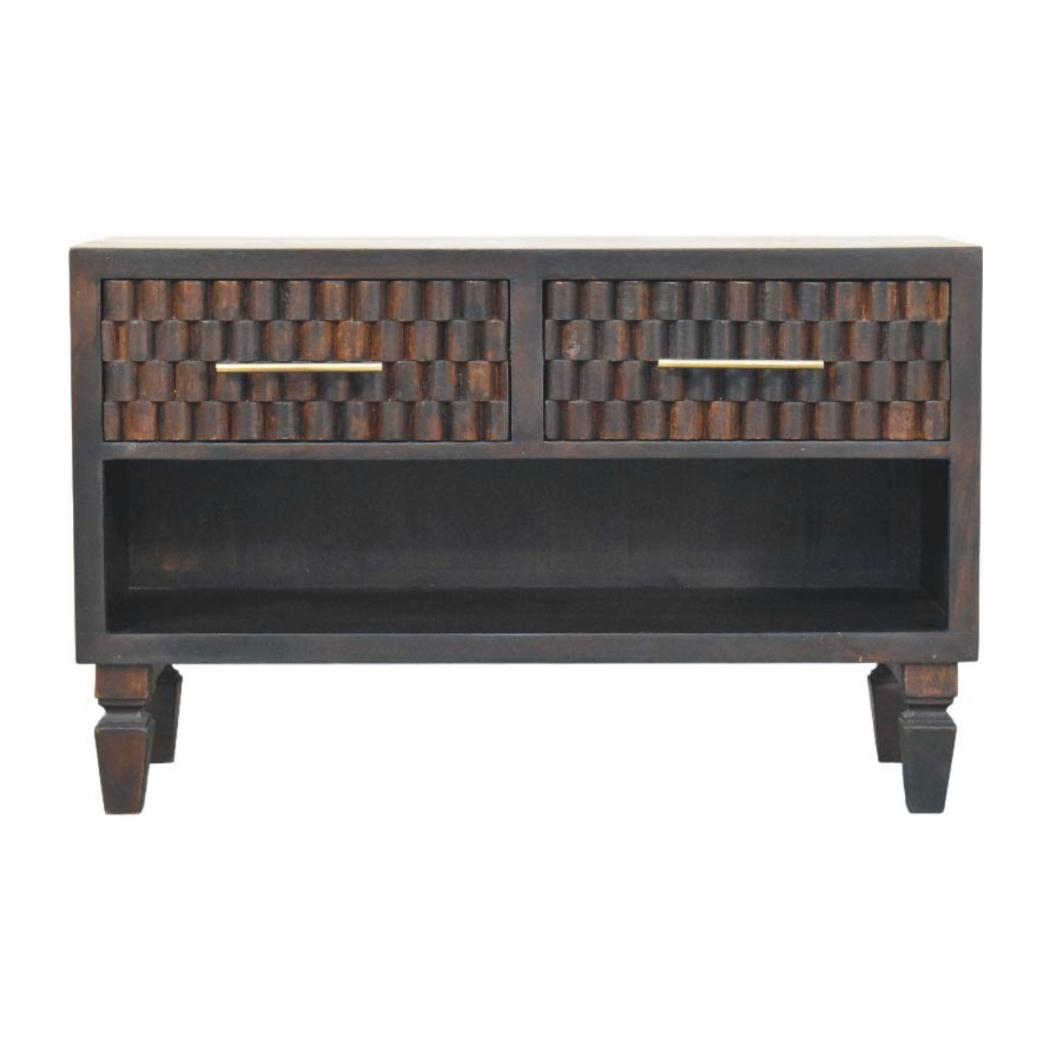 Cadiz Carved Shoe Storage Bench | Carved Detailing | Entryway Seating